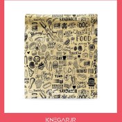 تصویر پاکت بیرون بر ساندویچ کرافت، چاپ تک‌رنگ (پک 100 عددی) 40x34x14 