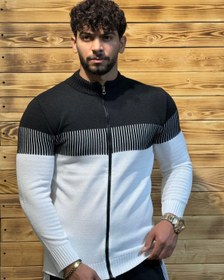 تصویر بافت زیپدار فری سایز مردانه Men's free size zipped fabric