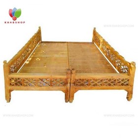 تصویر تخت سنتی چوبی 200*200 کد 268 