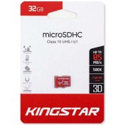 تصویر رم میکرو 32 گیگ کینگ استار Kingstar UHS-I Class 10 سرعت 85MBps 