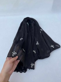 تصویر شال پاپیون - سرمه ای 