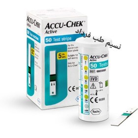 تصویر نوار قند خون اکیو چک اکتیو _ACCU-CHEK_بسته 50 عددی_نوار قند خون_دستگاه قند خون _دیابت 