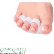 تصویر پد سه حلقه پا اسپنکوژل فری سایز کد 1018 کارتن ۴ عددی Spenco-Gel Pad with three foot rings free size code 1018