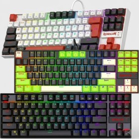 تصویر کیبورد ردراگون مدل K552 RGB باسیم Keyboard Redragon K552 RGB Wired