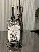 تصویر جاقاشقی تکی آویز سرامیکی بلک متال هوم 