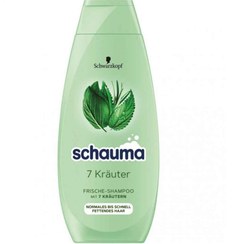 تصویر شامپو هفت گیاه شاوما مناسب موهای نرمال تا چرب حجم 400 میل SCHWARZKOPF SCHAUMA 7 KRAUTER SHAMPOO