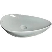 تصویر روشویی قایقی گاتریا - سفید 