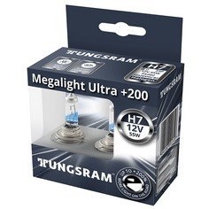 تصویر لامپ هالوژن H7 مدل مگالایت %۲۰۰ تنگسرام – TUNGSRAM 