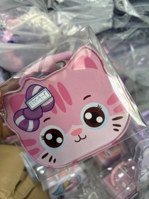 تصویر قلک فلزی گربه - صورتی 