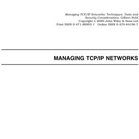 خرید و قیمت دانلود کتاب Managing TCP IP Networks: Techniques, Tools and ...