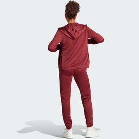 تصویر ست ورزشی قرمز آدیداس مدل LINEAR TRACKSUIT 