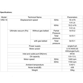 تصویر پمپ وکیوم VRD16 