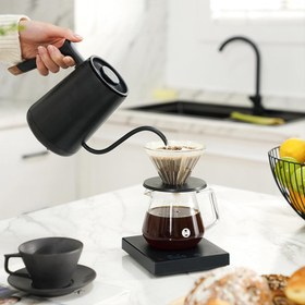 تصویر TIMEMORE Electric Gooseneck Kettle with Temperature Control BPA Free Stainless Steel Tea Kettle Automatic Shut Off for Coffee Tea Basics 600ml Matt Black - ارسال 15 الی 20 روز کاری 