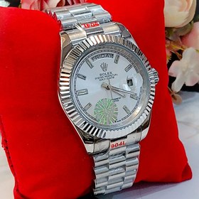 تصویر ساعت مردانه رولکس دی دیت اتوماتیک Rolex Daydate RODDAM200صفحه سفید 