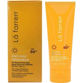 تصویر کرم ضد آفتاب پوست نرمال تا خشک SPF50 لافارر Lafarrerr SPF50 Sunscreen Normal to Dry 