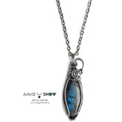 تصویر گردنبند سنگ مجیک لابرادوریت اصل و معدنی نمونه ویژه A1348 