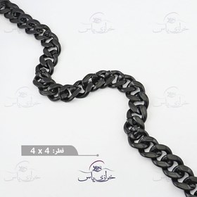 تصویر زنجیر پلاستیکی تزئینی مشکی 4*4 (متری) 