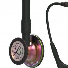 3M Littmann Classic III Stethoscope, Rainbow-Finish Chestpiece, black stem  and headset, Black Tube, 27 inch 