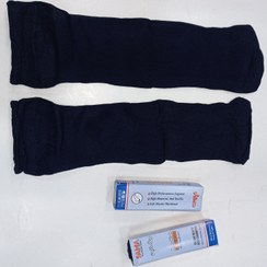 تصویر جوراب دو ربع پارازین 1/20 کف دار ا Parazin 1/20 two-quarter socks with foam, dark brown, Sama Parazin 1/20 two-quarter socks with foam, dark brown, Sama