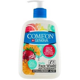 تصویر ژل شستشو کامان صورت مناسب پوست چرب حجم 500 میل Comeon Oily Skin Face Wash 500 ml