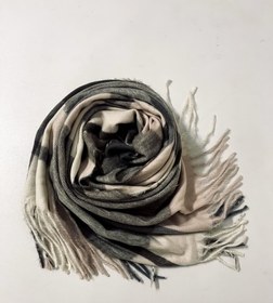 تصویر َشال موهر طرح دار ( مشکی ) Black patterned mohair shawl