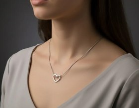 تصویر گردنبند قلب منعطف 