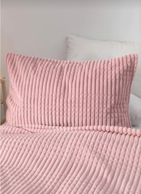 تصویر ست پتو سه‌تکه صورتی مدرن برند merinos Modern Line 3-Piece Pink Blanket Set