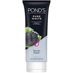 تصویر فوم پاک کننده و روشن کننده حاوی ذغال شارکل Pure White حجم 100 میل پوندز Pond'S Pure White Face Foam 100ml