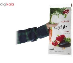 تصویر کیسه فریزر دارکوب کد 700326 بسته 100 عددی | بی رنگ مات | دارکوب