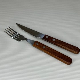 تصویر چنگال دسته چوبی 