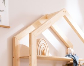 تصویر قفسه چوبی پلای وود 