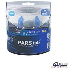 تصویر لامپ خودرو پارس تاب پایه H7 مدل PX26D 100W BLUE HD (بسته 2 عددی) 