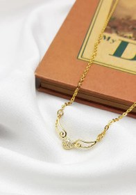 تصویر گردنبند بال فرشته و قلب 