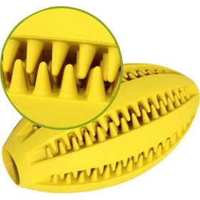 تصویر اسباب بازی دندانی مدل توپ راگبی ا Dental Rugby Toy Ball Dental Rugby Toy Ball