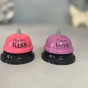 تصویر زنگ رومیزی تکست دار کافه چای عشق خوشحالی 