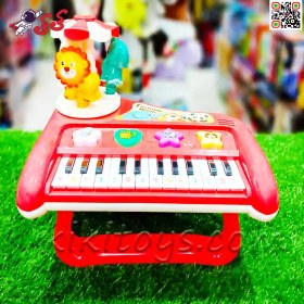 تصویر پیانو اسباب بازی موزیکال پایه دار با رقص نور Mousical piano toy 8852 