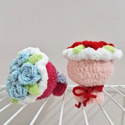 تصویر دسته گل فانتزی پولیشی بافت 