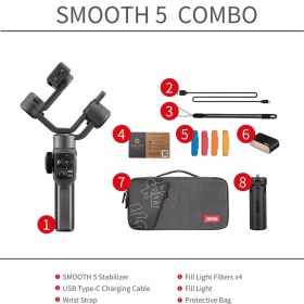 تصویر گیمبال موبایل ژیون Zhiyun Smooth 5 Stabilizer 