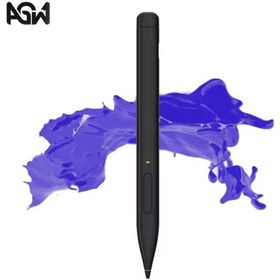 تصویر قلم AGW مدل Slim Pen Plus شارژی مناسب تمامی محصولات مایکروسافت سرفیس - مشکی 