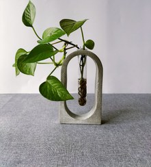 تصویر گلدان دکوری رومیزی و دیواری همراه با شیشه 