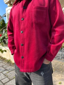 تصویر شکت مردانه آلبالویی cherry men shirt