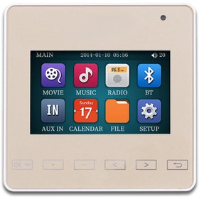 تصویر تاچ پنل صوتی (آمپلی فایر دیواری) دو کانال مدل JX802 Audio Toch Panel JX802