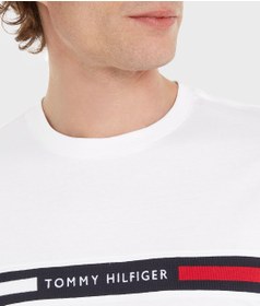 تصویر تی‌شرت گردن گرد لوگو برند Tommy Hilfiger Logo Crew Neck T-Shirt