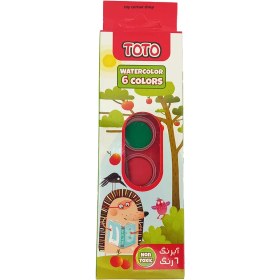 تصویر بسته آبرنگ 6 رنگ TOTO کد 022 