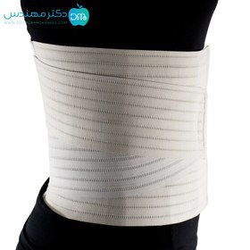 تصویر شکم بند تمام کش پل دار منفذدار کد145 پاک سمن Paksaman Elastic Abdominal Support with Soft Bar-145