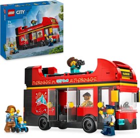 تصویر لگو سری سیتی مدل اتوبوس تور دو طبقه قرمز 60407 - LEGO City Red Double-Decker Tour Bus 60407 384 قطعه