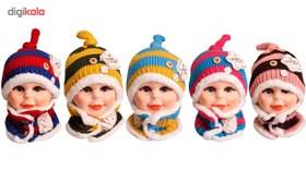 تصویر ست کلاه و شال گردن کودک رجینال مدل Balon ا Reginal Balon Baby Hat And scarf Set Reginal Balon Baby Hat And scarf Set