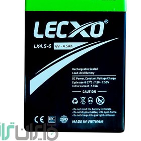 تصویر باتری ترازو فروشگاهی 6 ولت 4.5 آمپر لکسو مدل LX4.5-6 