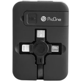 تصویر کابل تبدیل USB به USB-C / microUSB / لایتنینگ پرووان مدل PCC365R طول 1 متر 