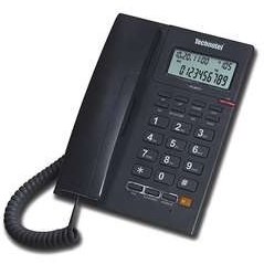 تصویر تلفن مشکی سیم دار تکنوتل مدل 6075 